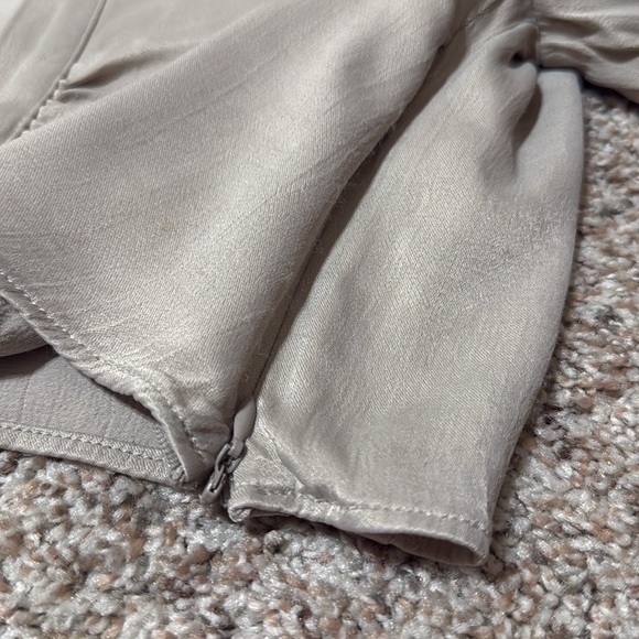 Zara Side Zip Long Sleeved Crop Top With Ruching - Picture 2 of 7